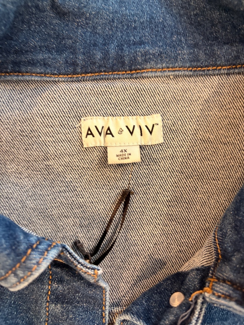 NWT Ava & Viv Women’s Plus size 4X Cropped Jacket in Dark Blue - Picture 3 of 5